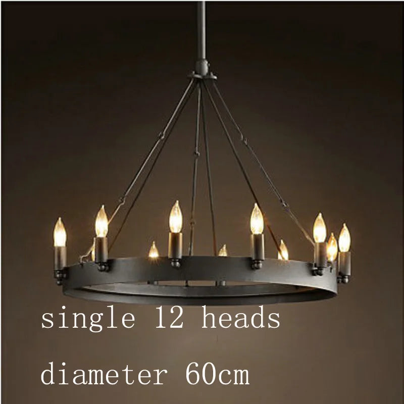 lampe à double suspension vintage industriel led café bar