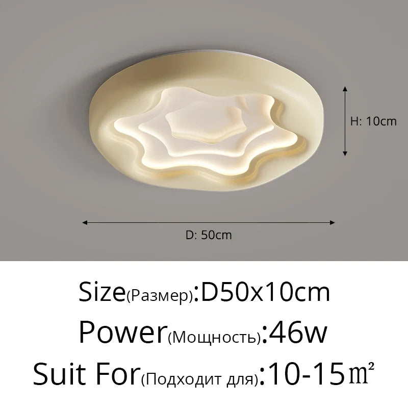 plafonnier moderne en résine style nuage protection yeux