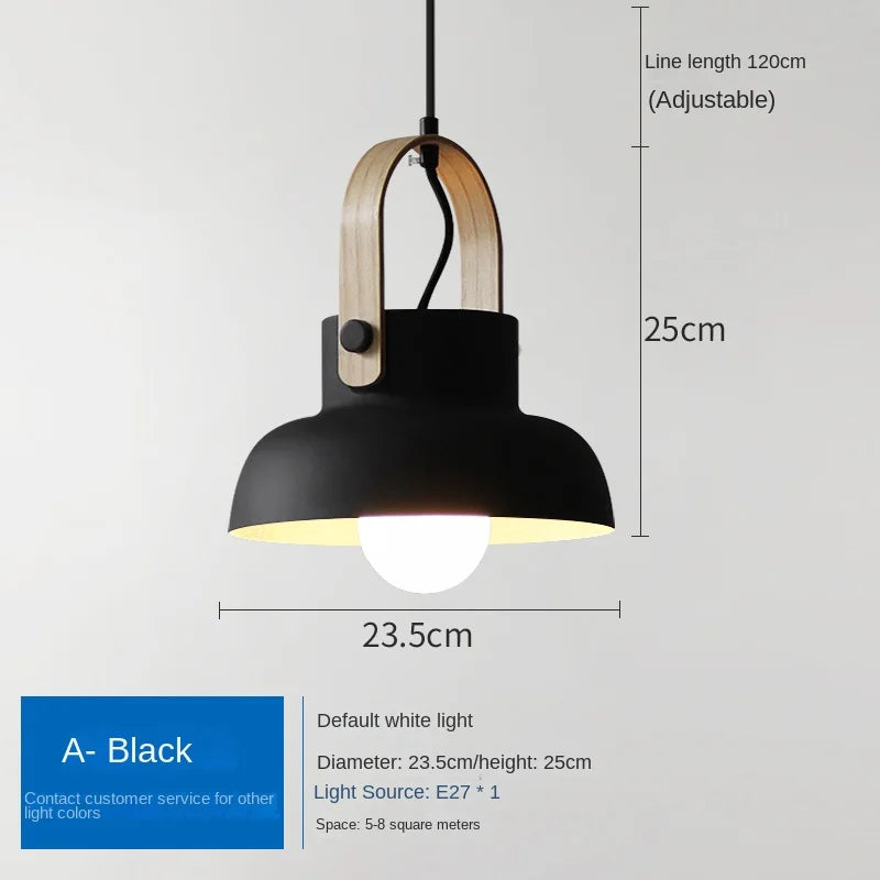 Nordique Loft LED fer suspension lumières Macaron Restaurant chambre chambre suspension lampe maison intérieur cuisine luminaires Luminaire