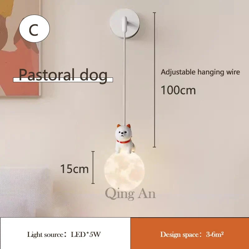 applique murale led chat mignon pour chambre d enfant décoration chaleureuse