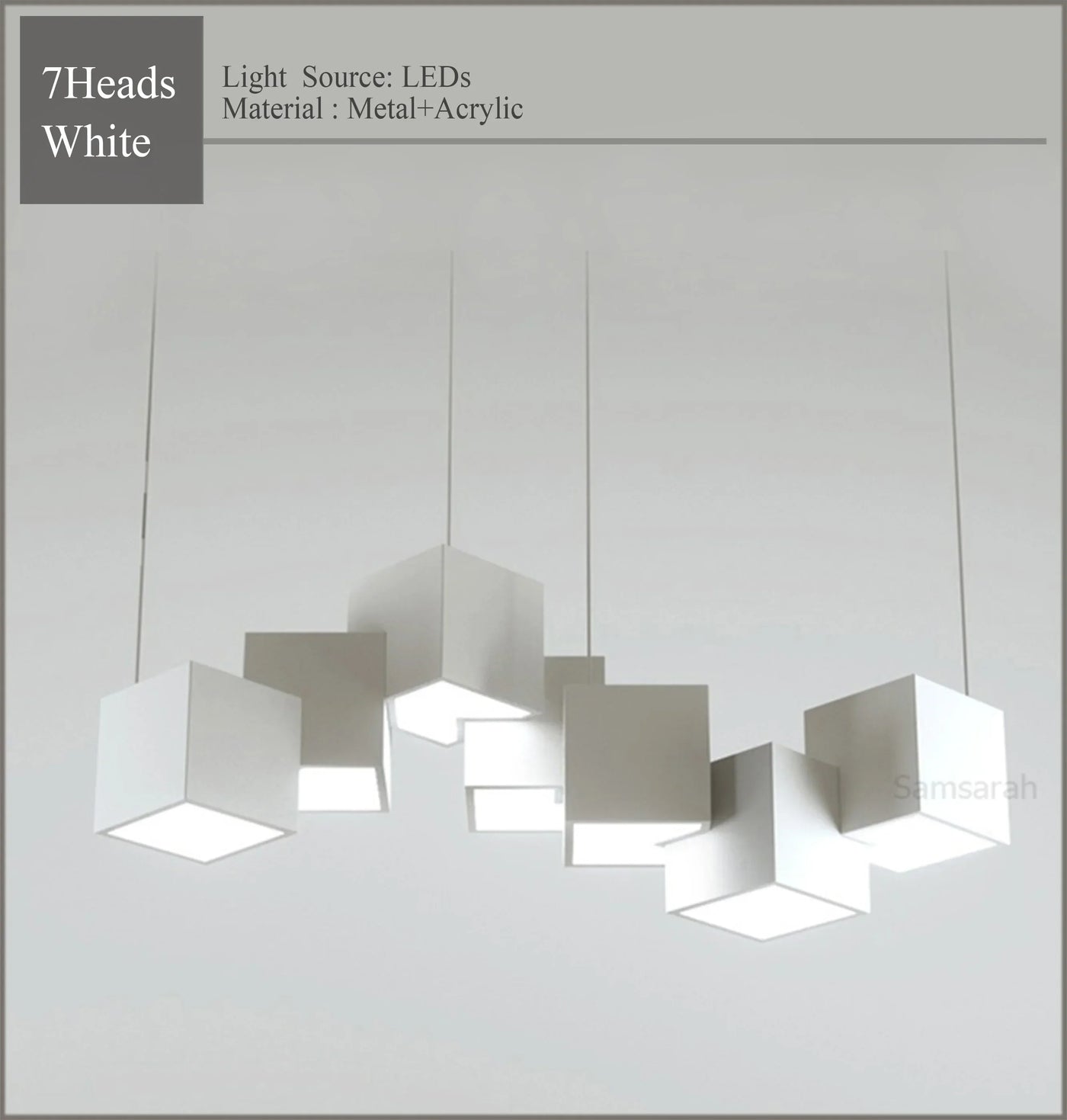 2024 Magic Cube Led Creative Pendant Light Ceilng Hanging Lamp for Dining Room Living Room Light Fixture Samsarah Lighting