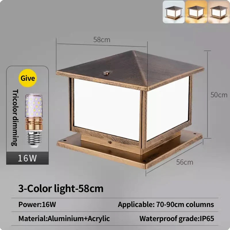Lampe pilier LED étanche E27