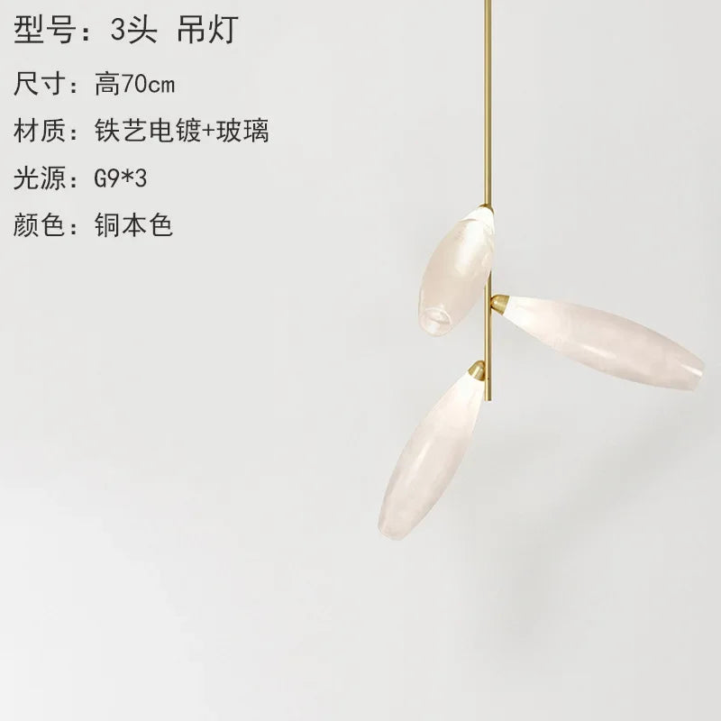 lustre moderne en verre design forme de raisin suspendu