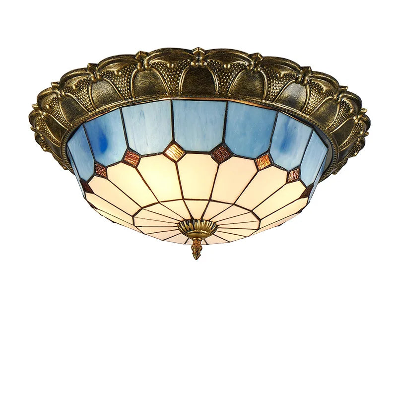 plafonnier led vitrail classique pour éclairage intérieur décoratif