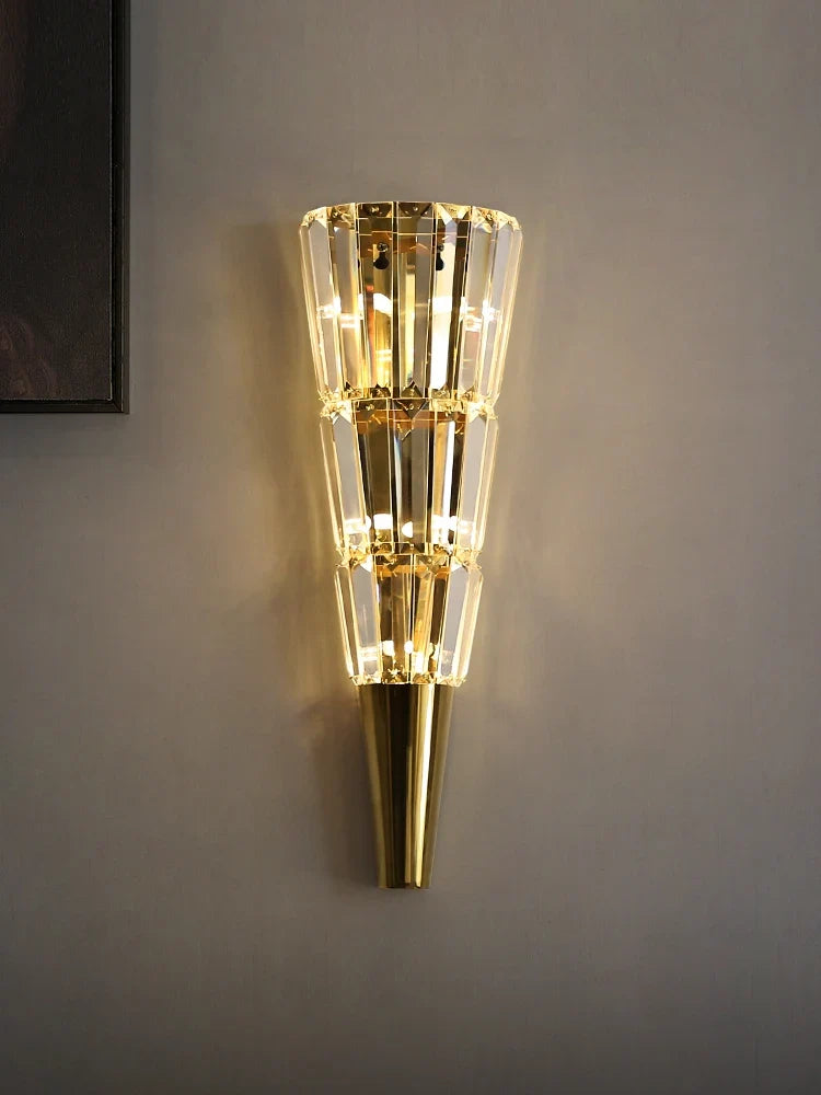applique murale led en cristal pour décoration moderne et élégante