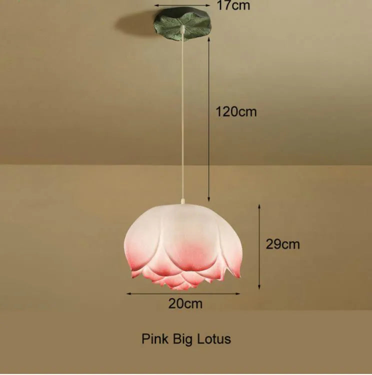 Suspension fleur Lotus style rétro LED