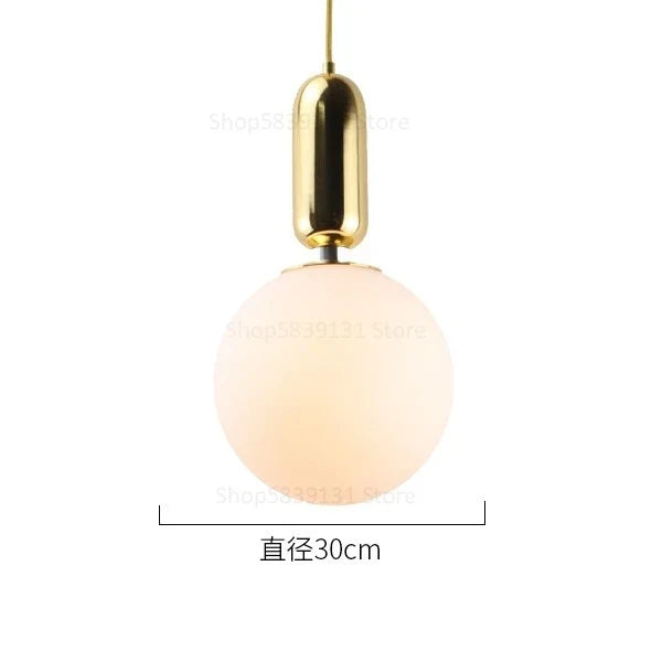 boule de verre moderne suspension lumières led éclairage intérieur décoratif