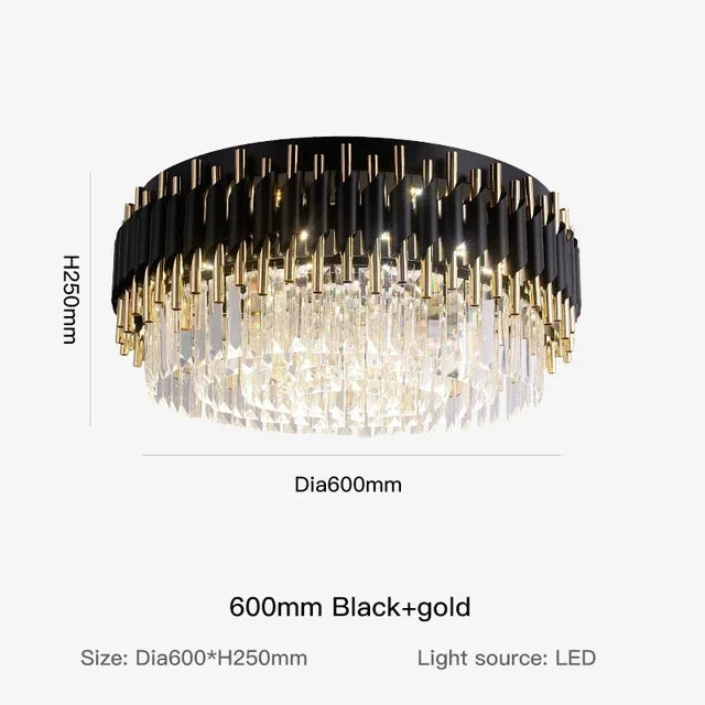 plafonnier led suspendu en cristal design nordique décoratif