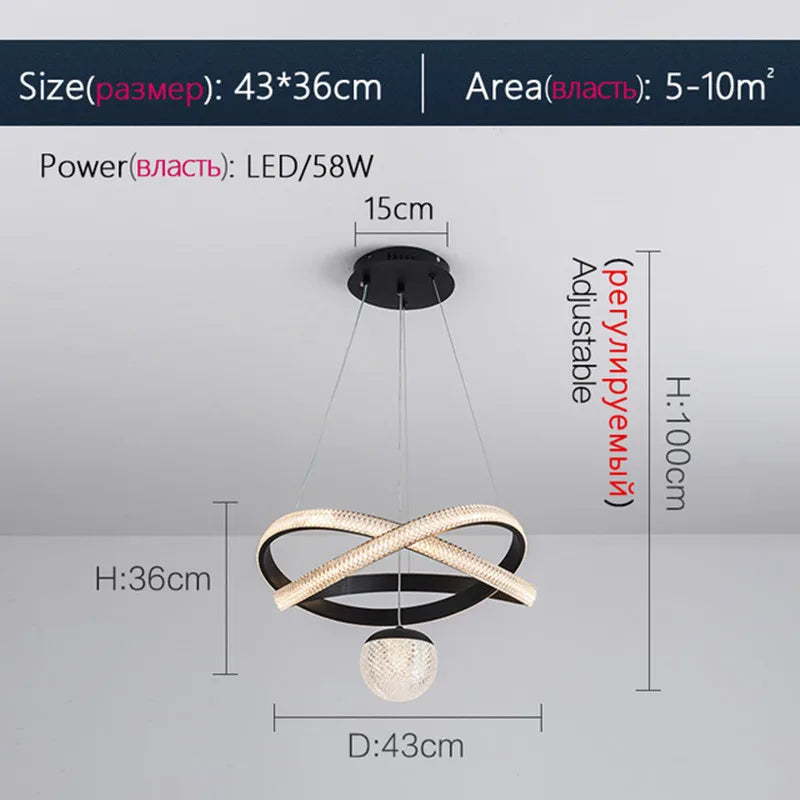 lustre moderne design minimaliste à trois têtes élégant et léger