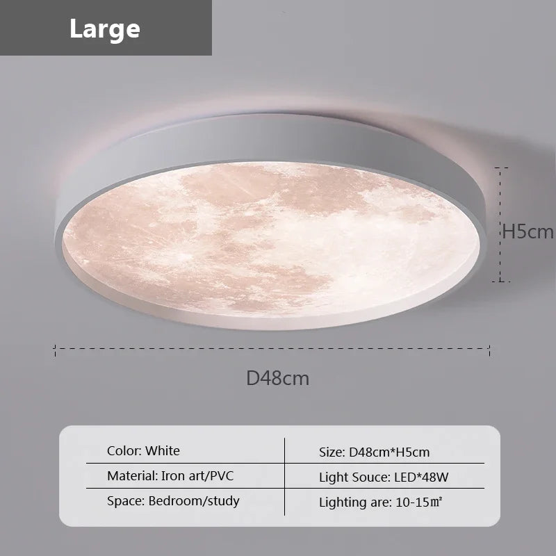 plafonnier led créatif en forme de lune design moderne décoratif