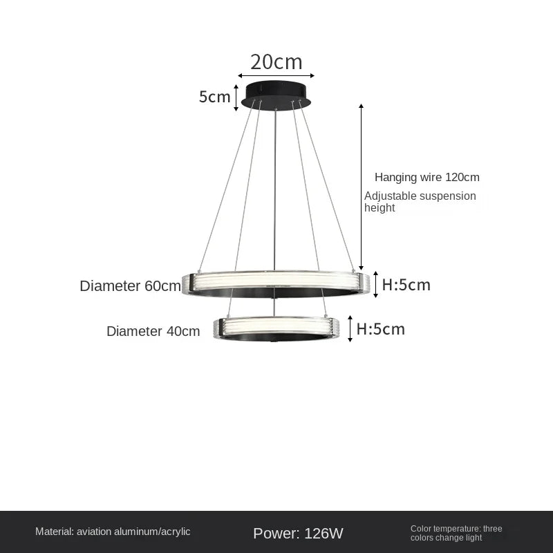 suspension circulaire de luxe postmoderne pour décoration intérieure élégante