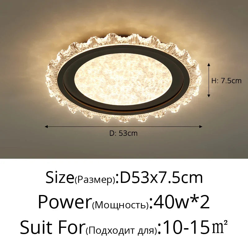 plafonnier moderne en cristal pour éclairage décoratif élégant