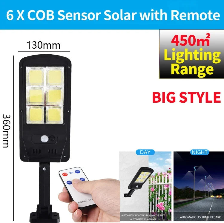 lampe solaire intelligente avec capteur de mouvement et télécommande