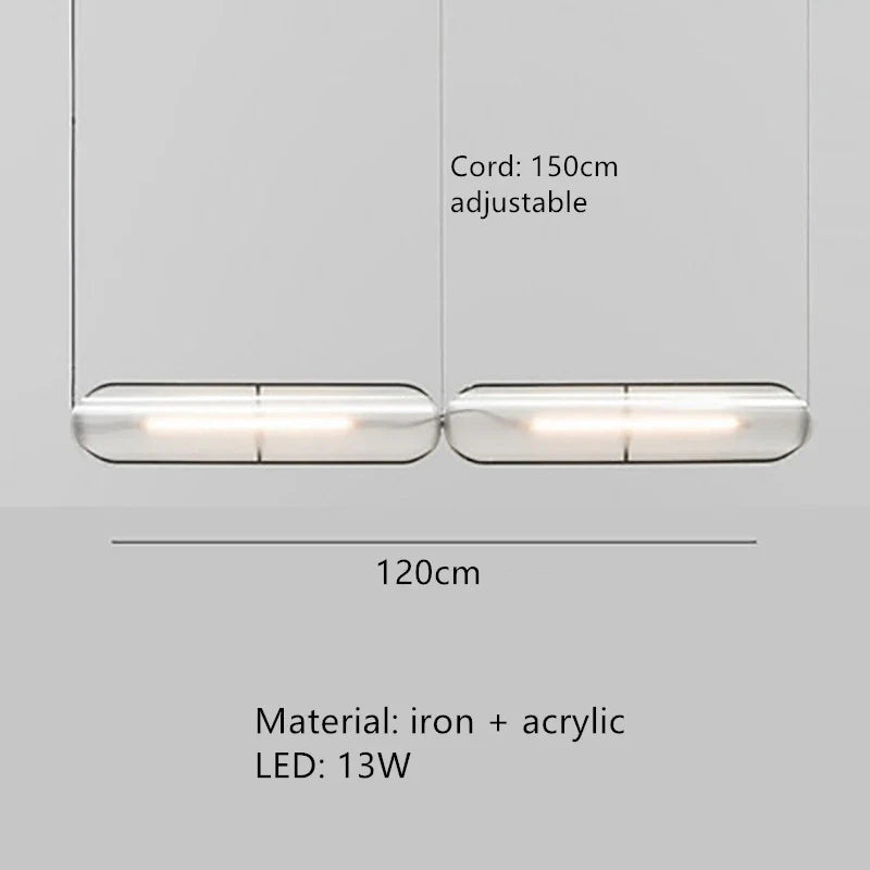lampe led moderne à suspension réglable pour bar et bureau