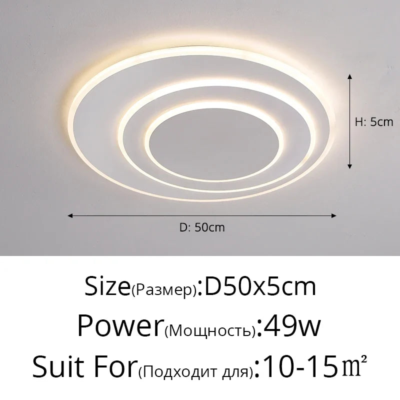 plafonnier led moderne design avec télécommande et intensité variable