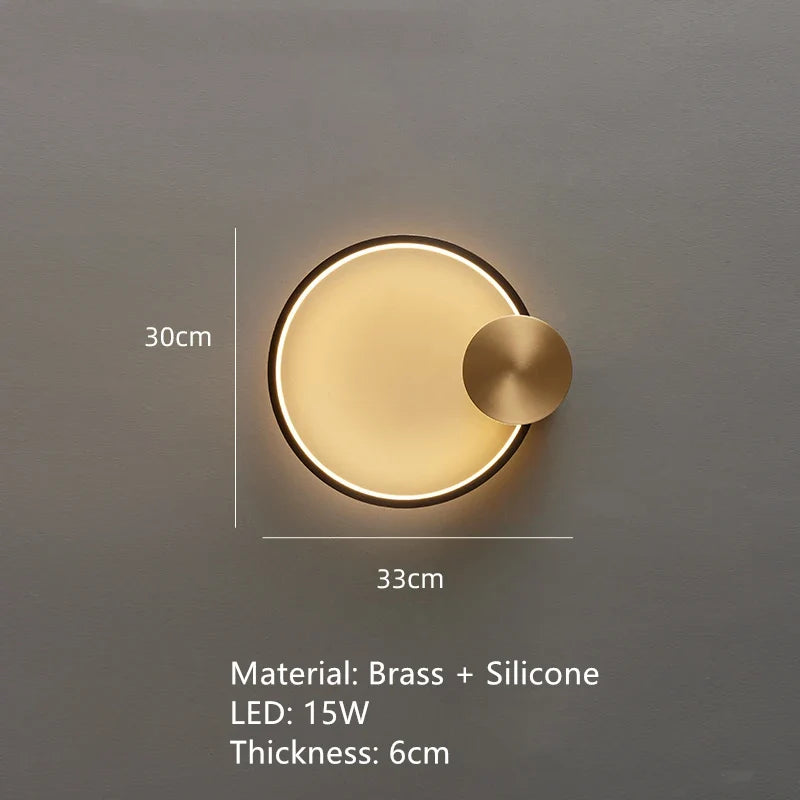 applique murale led en laiton style art déco pour intérieur moderne