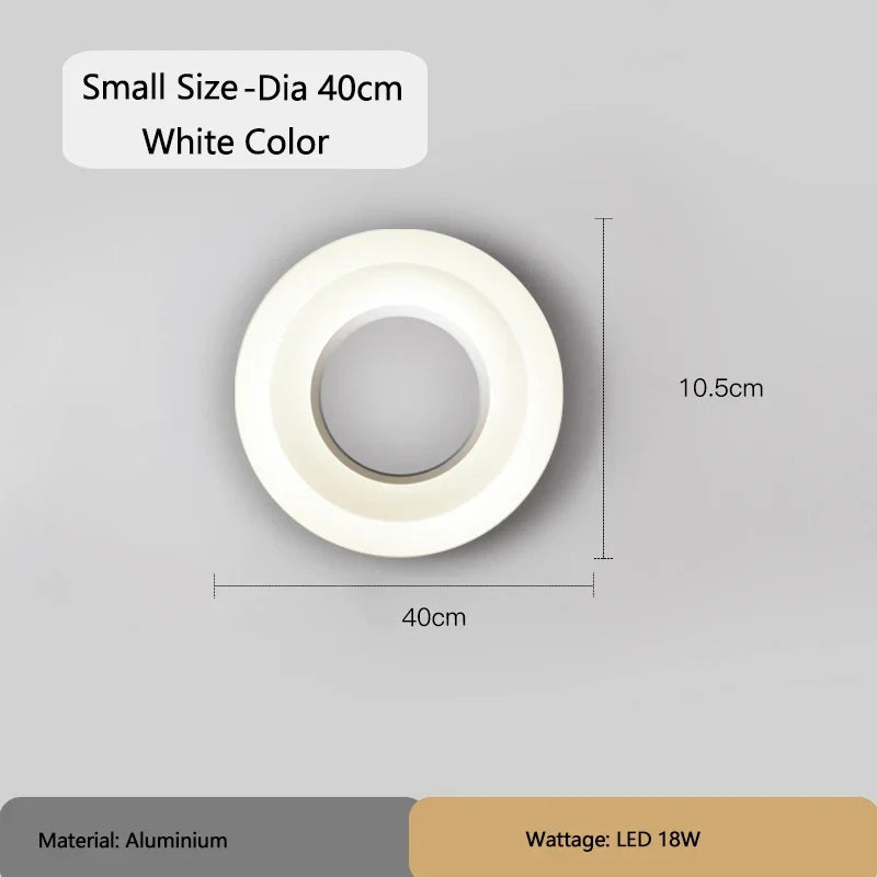 Modern Round Wall Lamps for Bedroom Bedside Living Room Wall Light Decorative Illuminaire 25cm 40cm 60cm Bar Stair Night Lamps