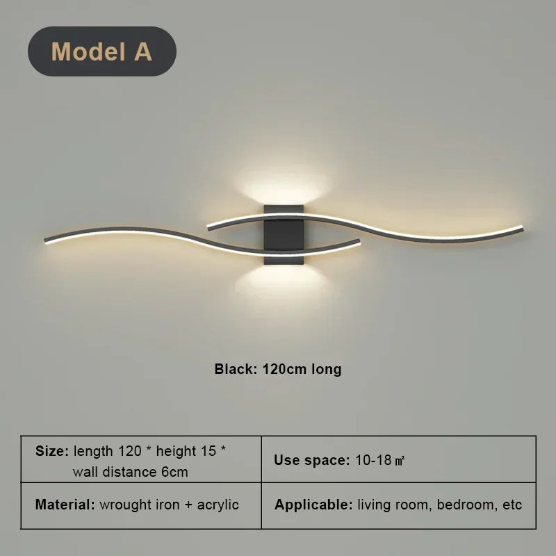 applique murale moderne led lumière décorative intérieure design élégant