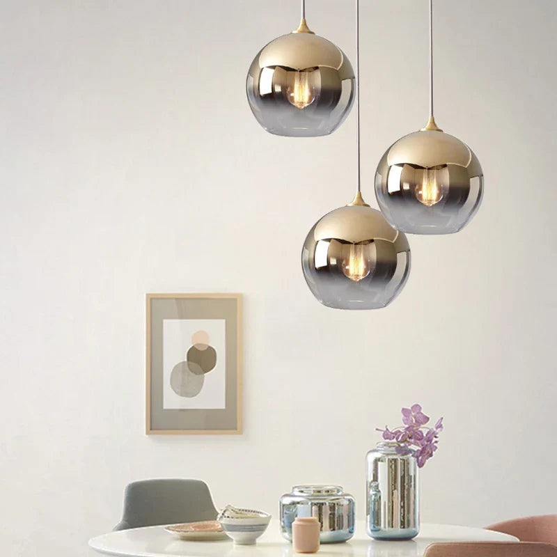 suspension modernes en verre pour décoration nordique