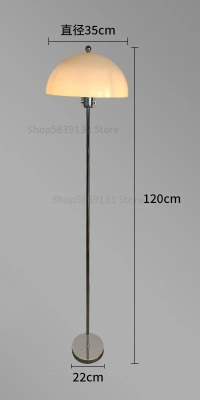 lampadaire led rétro en acrylique avec abat-jour coloré nordique