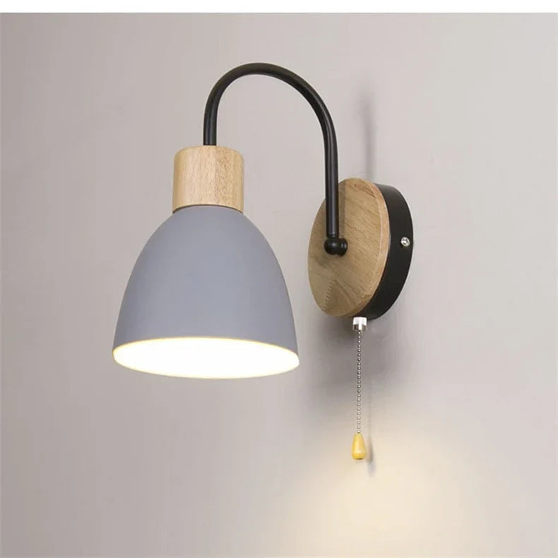applique nordique moderne macaron avec interrupteur led décoration maison