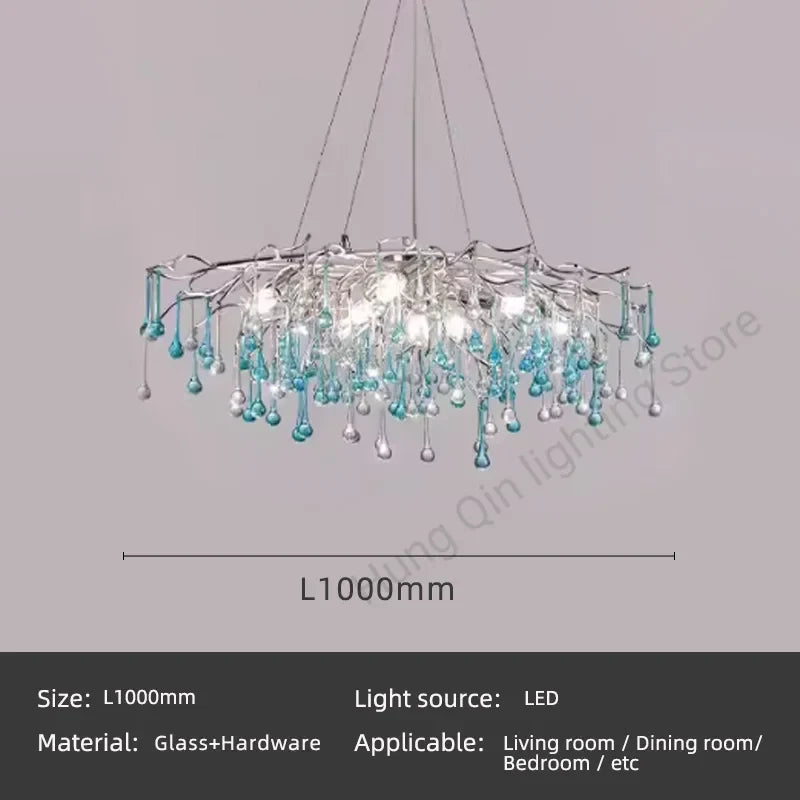 lustre moderne en verre bicolore style postmoderne avec led