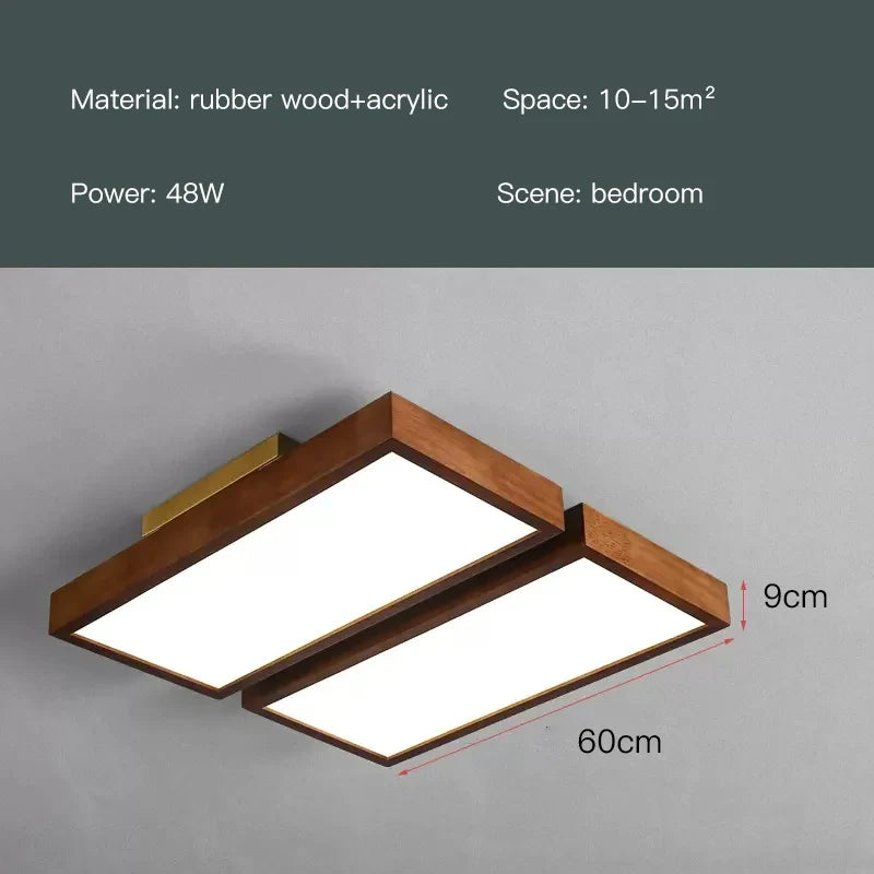 lustre à led moderne pour intérieur design en bois