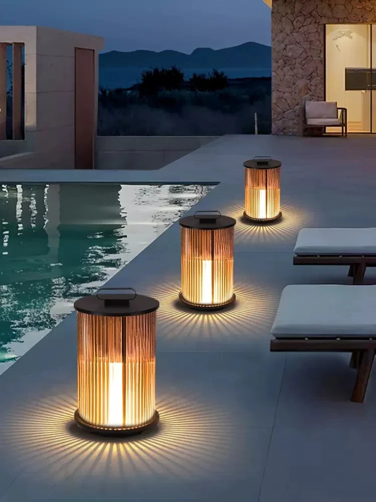 villa moderne lampe de jardin solaire extérieure étanche