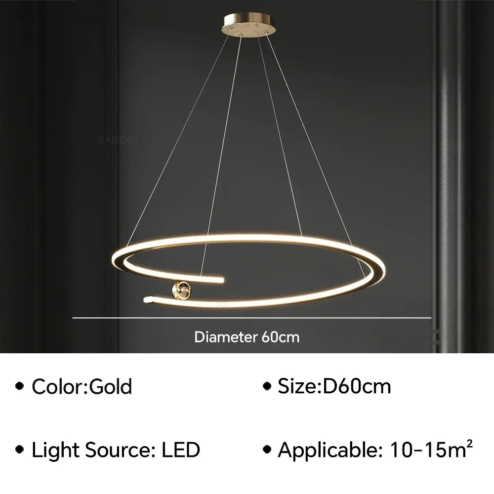 suspension LED design moderne luminaire décoratif d'intérieur