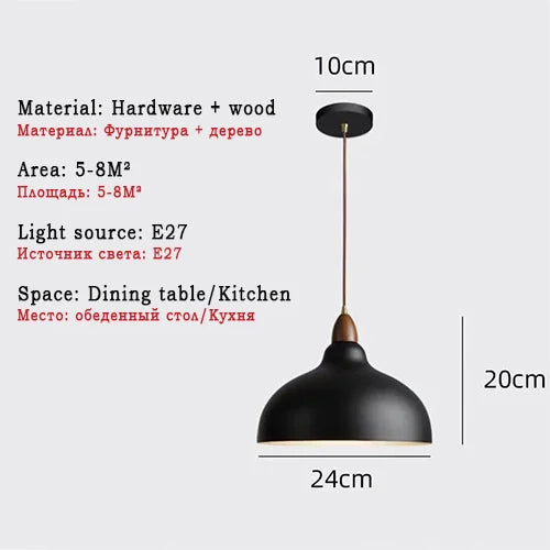 lustre led nordique industriel pour décoration intérieure moderne