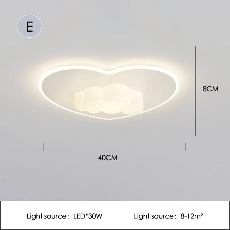 plafonnier nuage LED pour chambre d'enfant minimaliste et chaleureux