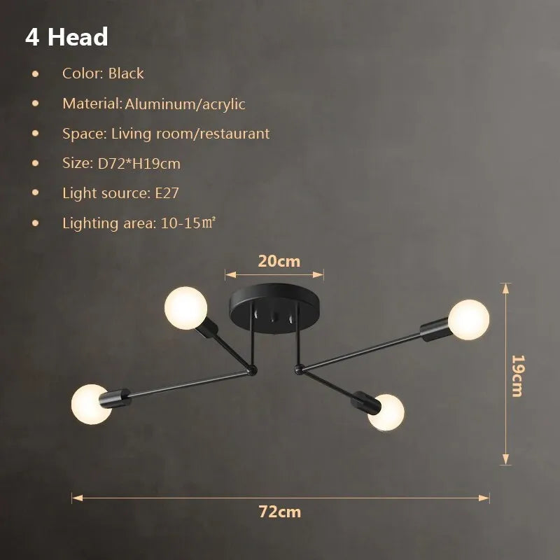 Plafonniers à plusieurs lampes moderne