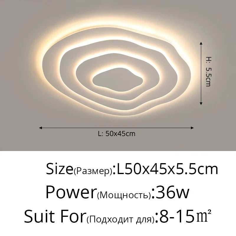 plafonnier led multicouche blanc minimaliste moderne