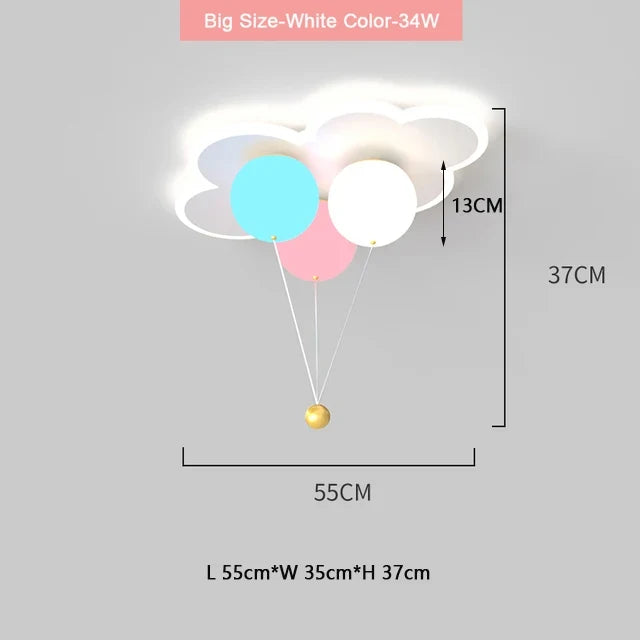 lustre kawaii pour enfants en acrylique avec télécommande