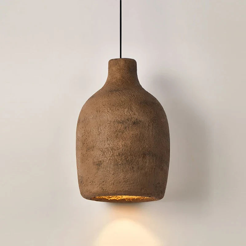 suspension led design rétro nordique wabi sabi pour décoration maison