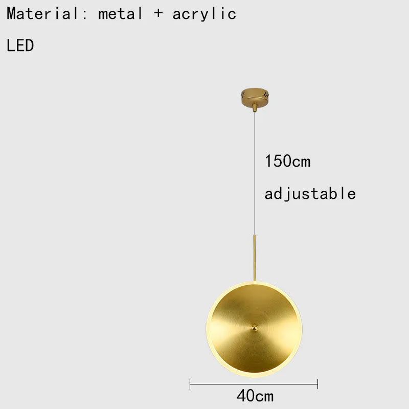 lampe led ronde en métal style art déco décorative