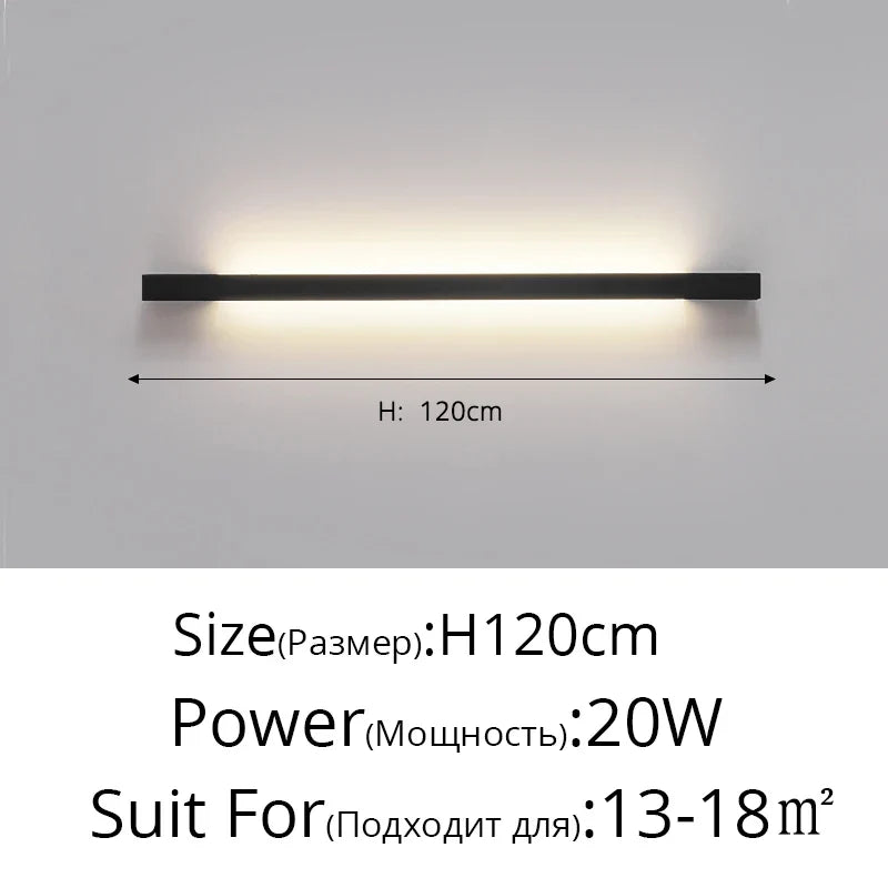 Applique murale à bande LED minimaliste moderne