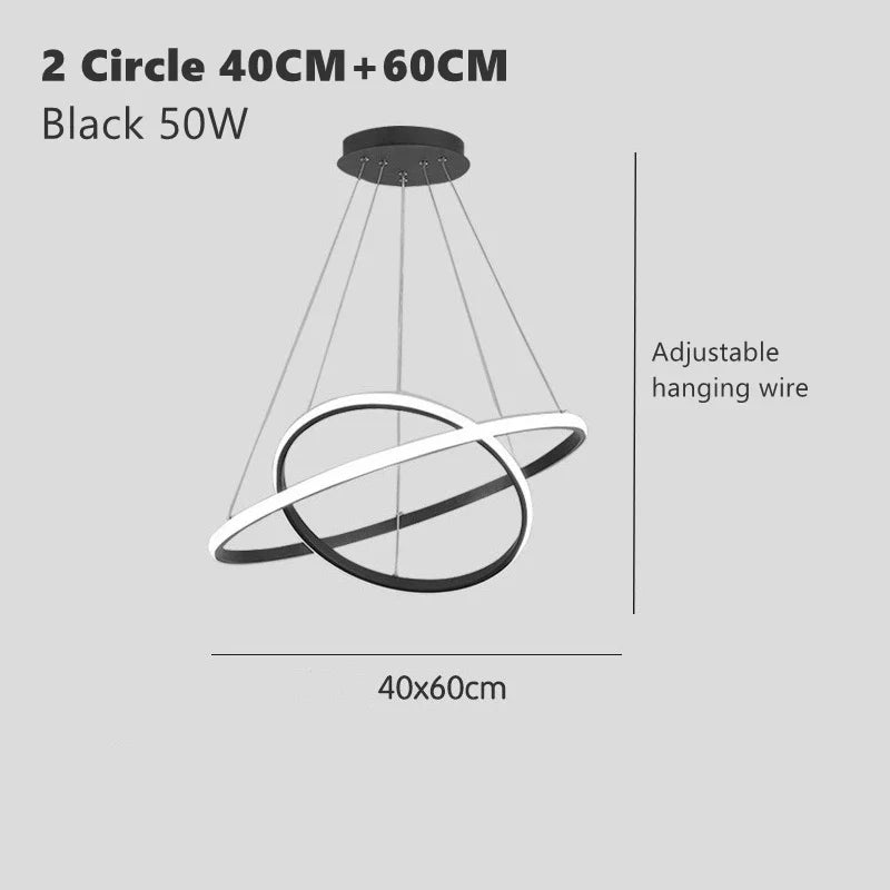 lustre moderne design cercle suspendu pour intérieur élégant