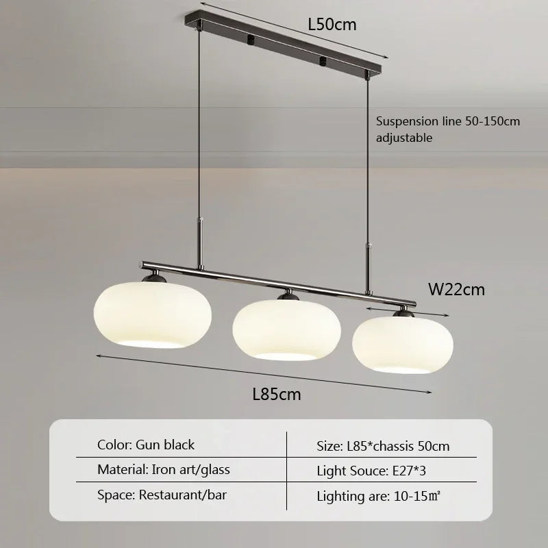 suspension LED en verre design nordique moderne décoratif