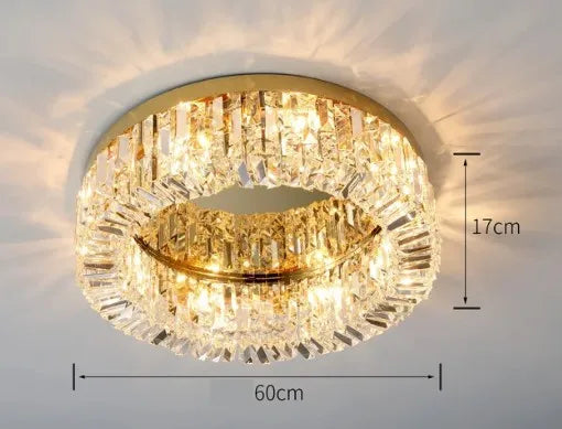 lustre en cristal moderne doré argenté à led pour décoration intérieure