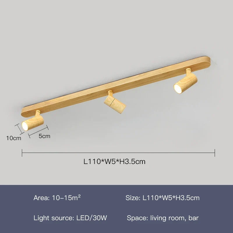 lustre led moderne design imitation bois pour intérieur