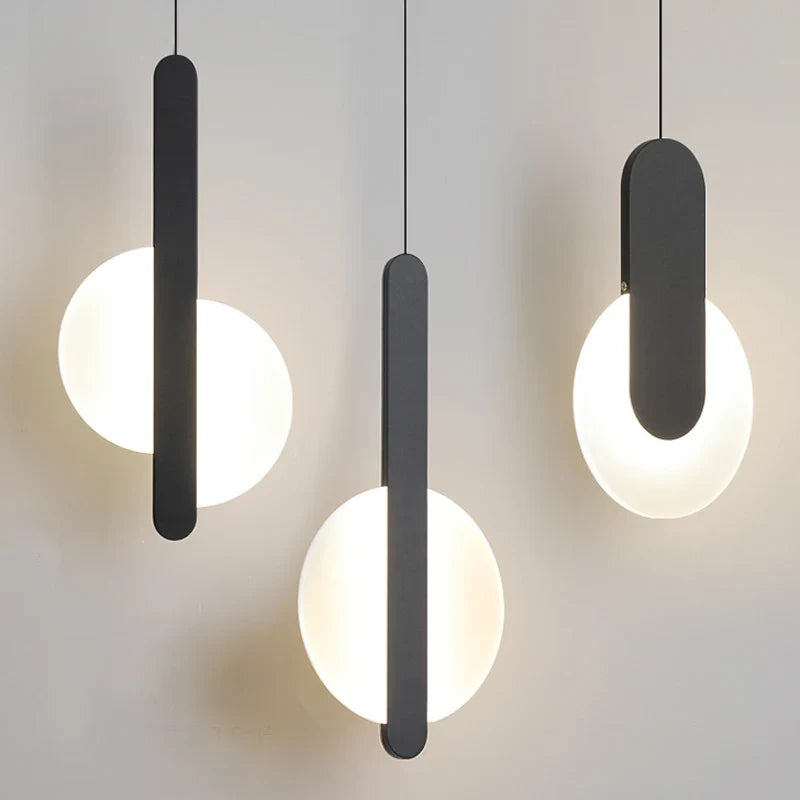 suspension led modernes avec appliques acryliques