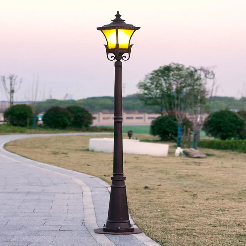 lampadaire de jardin rétro en aluminium antirouille étanche