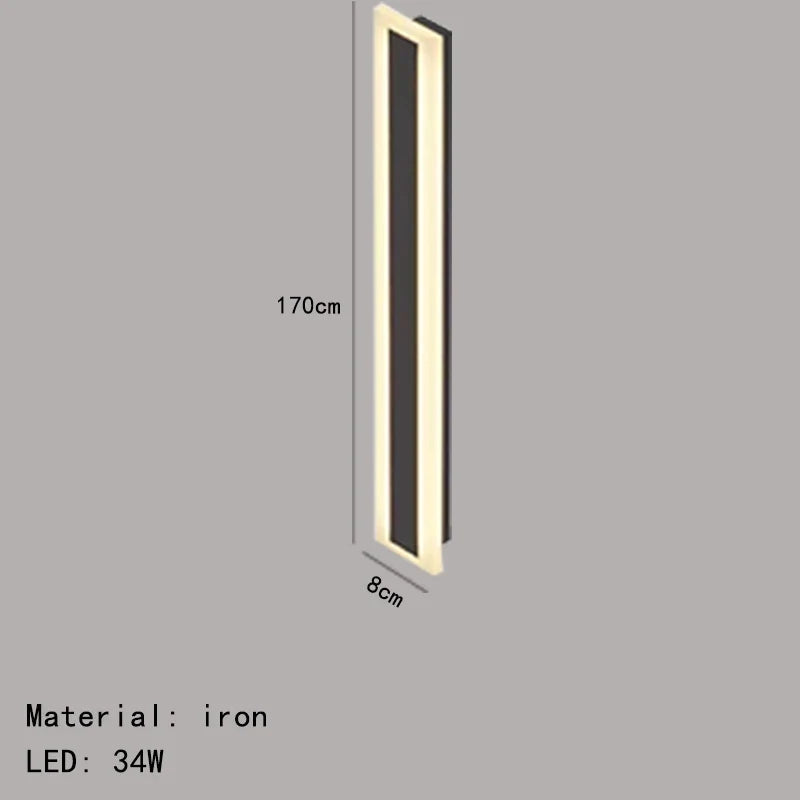 applique murale led minimaliste en aluminium pour éclairage