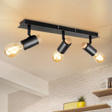 plafonniers Kimjo noir bois rotatif Spot luminaires plafond E27