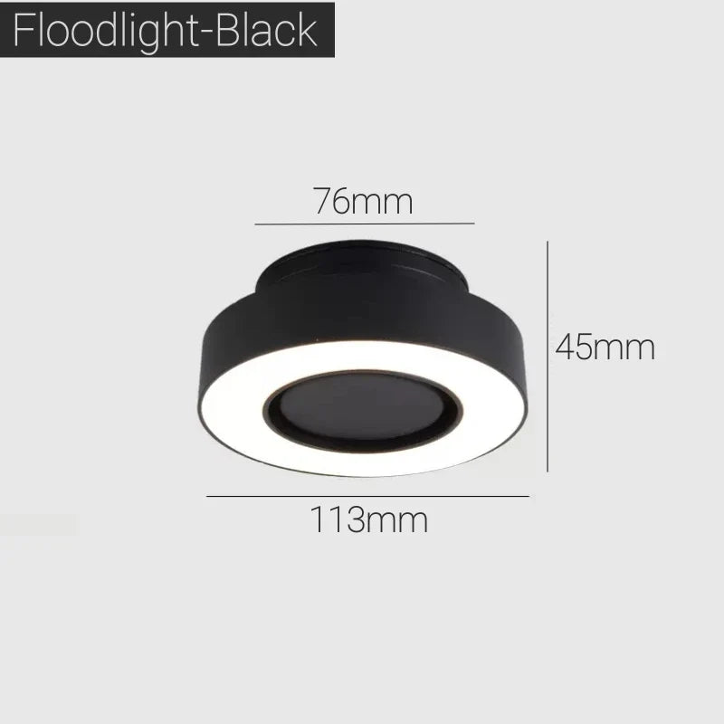 Plafonnier spot anneau led anti-éblouissement monté sur surface pliable