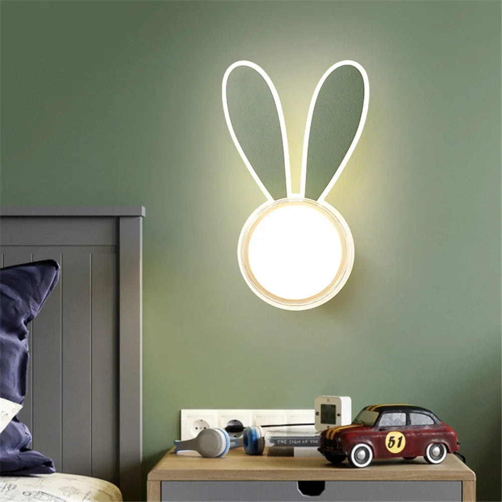 Applique murale acrylique motif dauphin lapin pour enfants