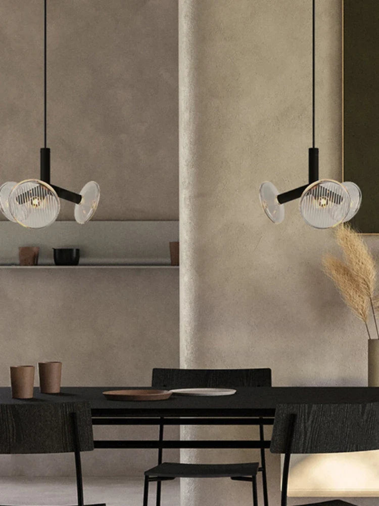 lustre postmoderne en verre style américain pour décoration intérieure