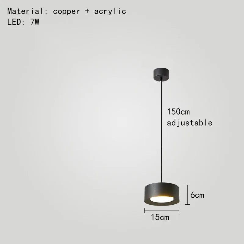 lustre à led doré et noir pour cuisine et restaurant avec gradation