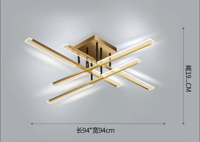 lustre acrylique dimmable moderne pour décoration intérieure élégante